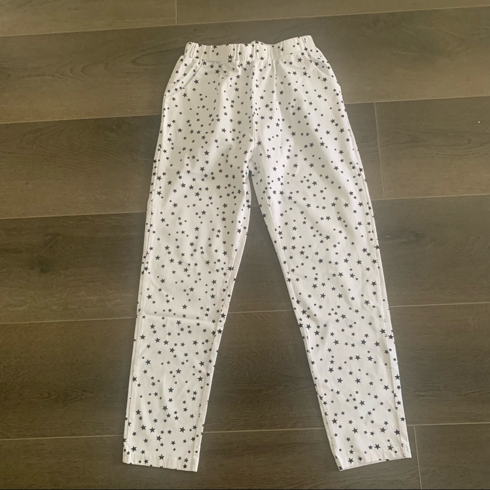 Shein Girl's Stars Print Pants White